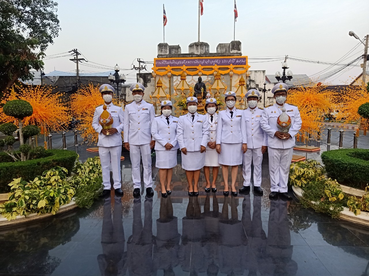 กปภ.สาขากาญจนบุรี เข้าร่วมพิธีแผ่นดินของสมเด็จพระนั่งเกล้าเจ้าอยู่หัว ประจำปี 2564