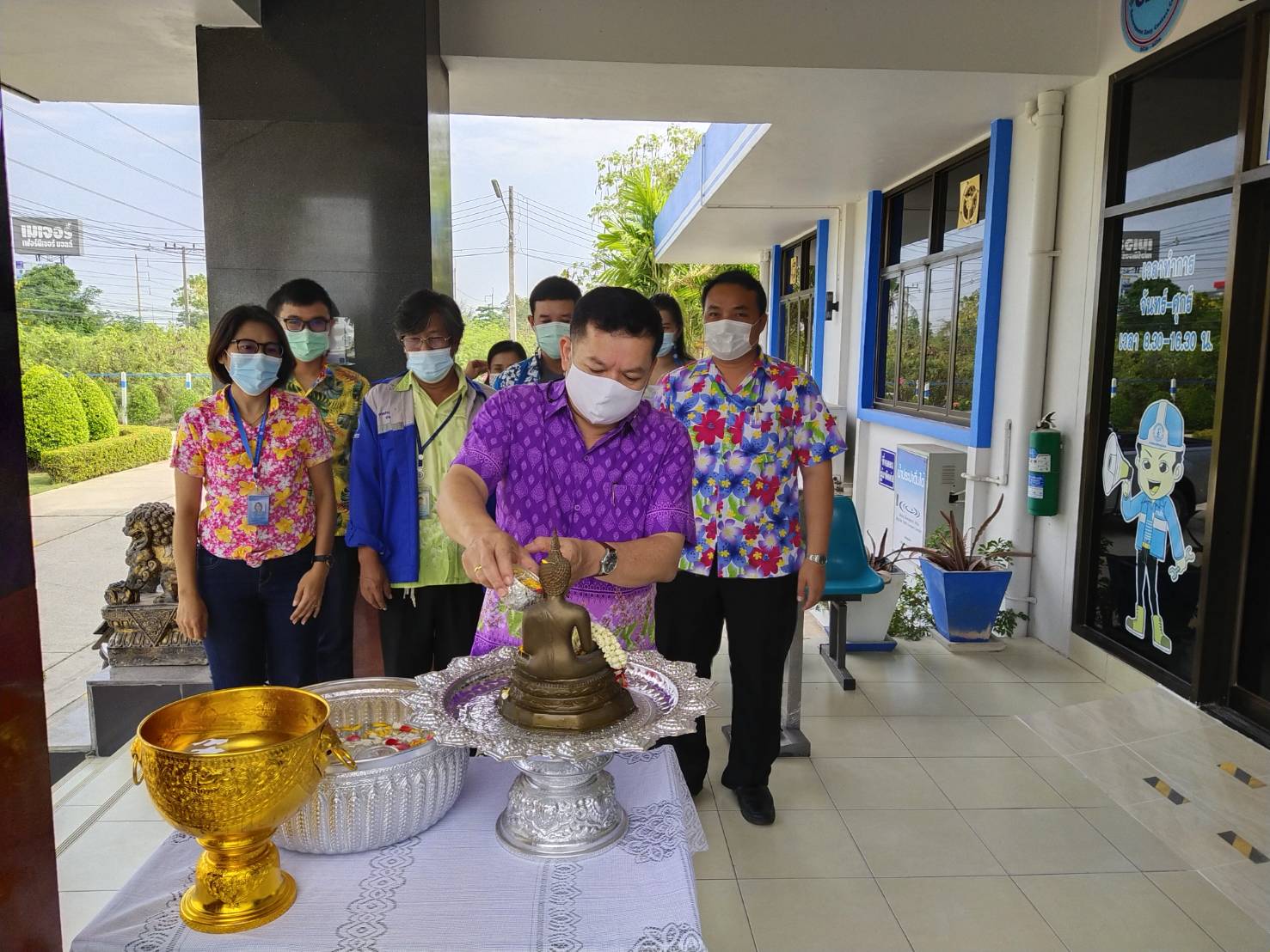 กปภ.สาขาราชบุรี  ร่วมจัดกิจกรรมโครงการสืบสานวัฒนธรรมไทย ประเพณีสงกรานต์ประจำปี 2564
