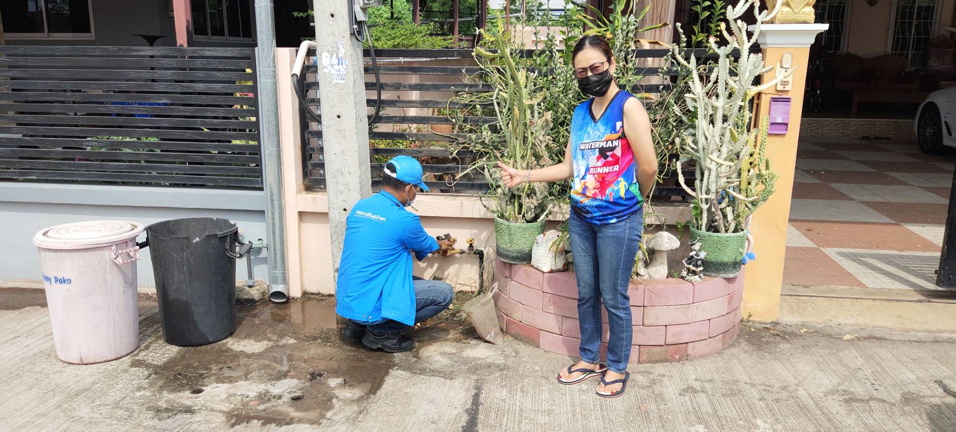 กปภ.สาขากำแพงเพชร  ตรวจสอบประตูน้ำทองเหลืองปิดไม่อยู่