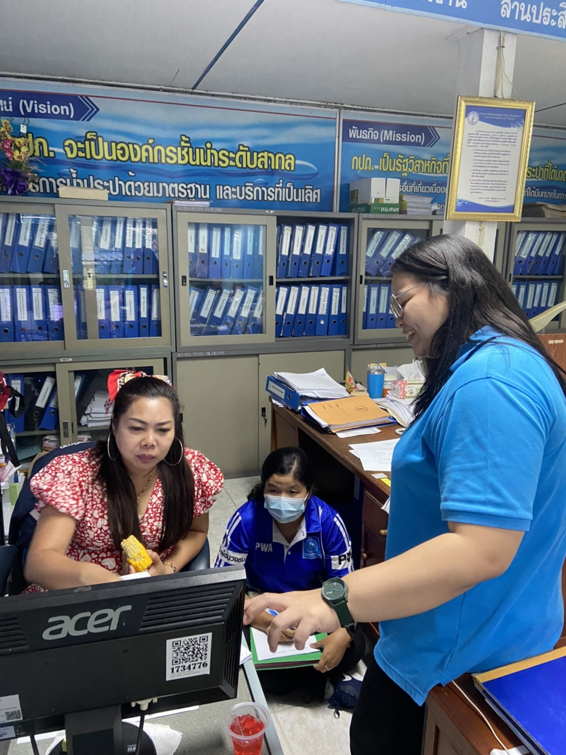 กปภ.สาขาด่านช้างดำเนินกิจกรรม On the Job training ให้กับพนักงาน
