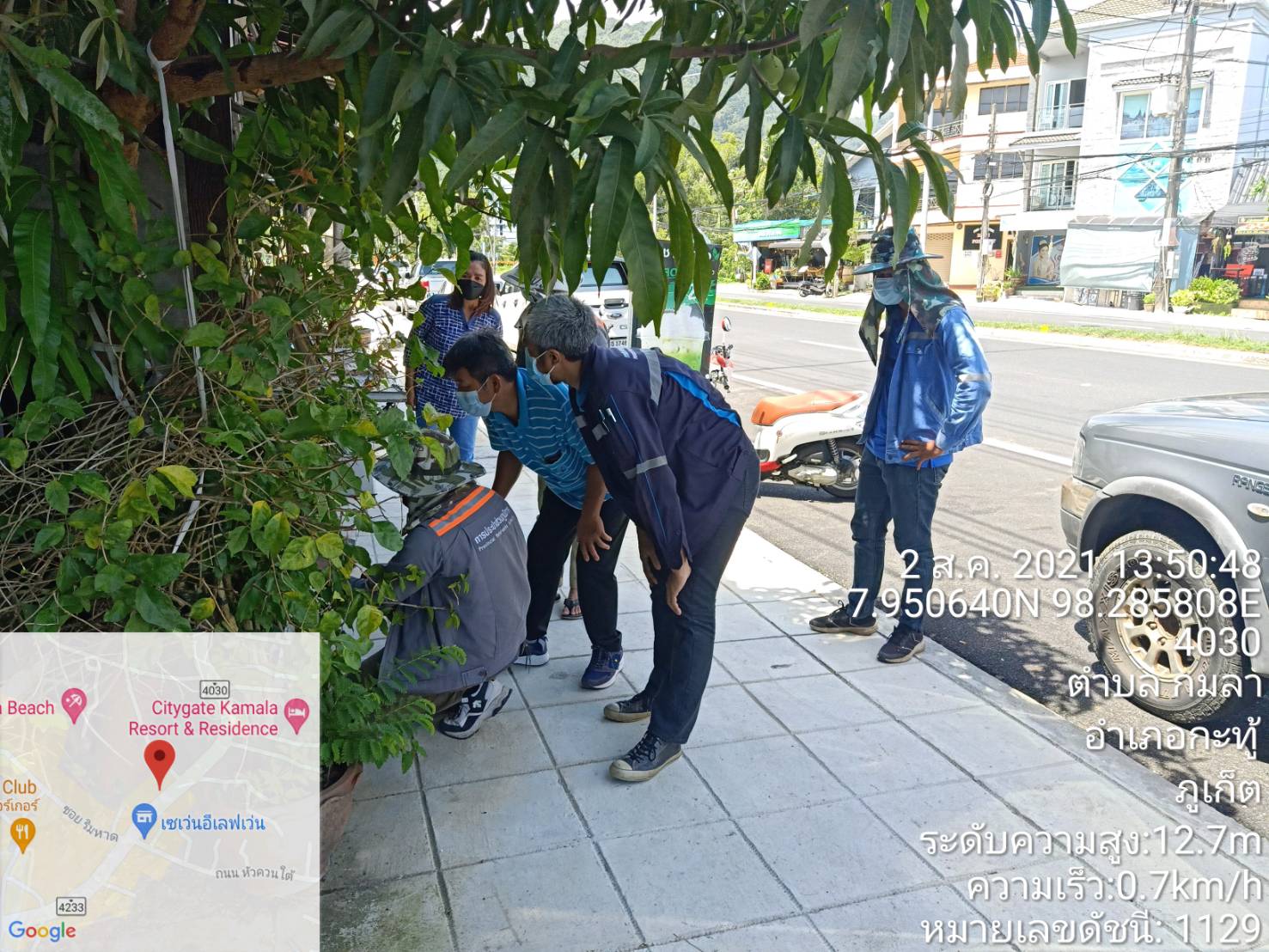 กปภ.สาขาภูเก็ต ลงพื้นที่ บริเวณต.กมลา อ.กะทู้ เพื่อตรวจวัดแรงดันน้ำ