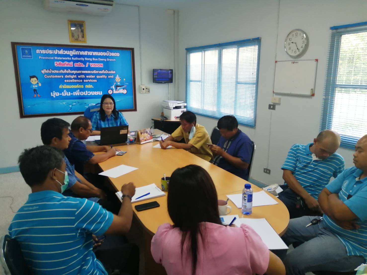 การประปาส่วนภูมิภาคสาขาหนองบัวแดง จัดกิจกรรมโครงการสนทนายามเช้า (Morning Talk) และโครงการจัดการน้ำสะอาด (WSP) พฤษภาคม 2564