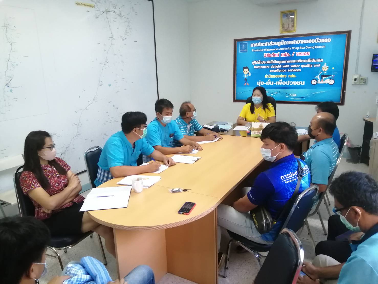การประปาส่วนภูมิภาคสาขาหนองบัวแดง จัดกิจกรรมโครงการสนทนายามเช้า (Morning Talk) และโครงการจัดการน้ำสะอาด (WSP)  มิถุนายน 2564