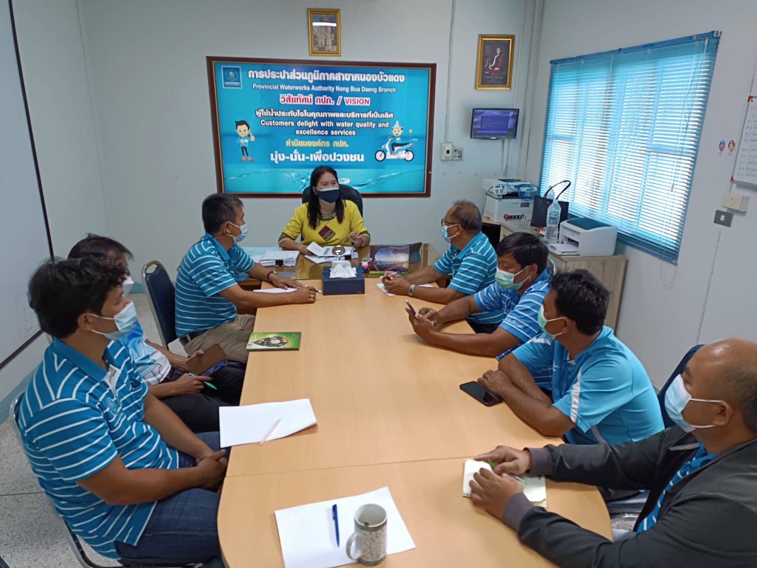 การประปาส่วนภูมิภาคสาขาหนองบัวแดง จัดกิจกรรมโครงการสนทนายามเช้า (Morning Talk) และโครงการจัดการน้ำสะอาด (WSP)  กรกฎาคม 2564