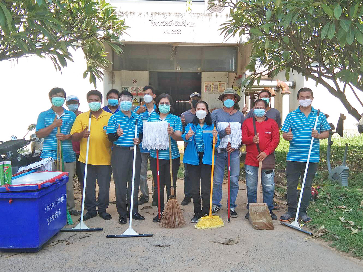 กปภ.สาขาอุบลราชธานี จัดกิจกรรม 5 ส. บริเวณสถานีผลิตน้ำโพธิ์มูล