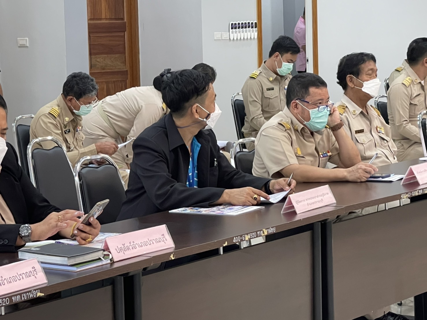 กปภ.สาขาปราณบุรี ประชุมหัวหน้าส่วนราชการกำนันผู้ใหญ่บ้านและผู้นำท้องถิ่น ประจำเดือนพฤศจิกายน 2564