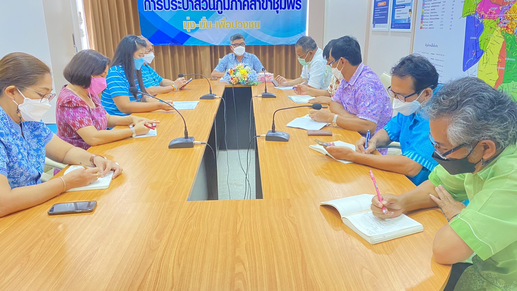 การประปาส่วนภูมิภาคสาขาชุมพร จัดประชุมเพื่อเตรียมความพร้อมในพิธี กฐินพระราชทาน ประจำปี 2564