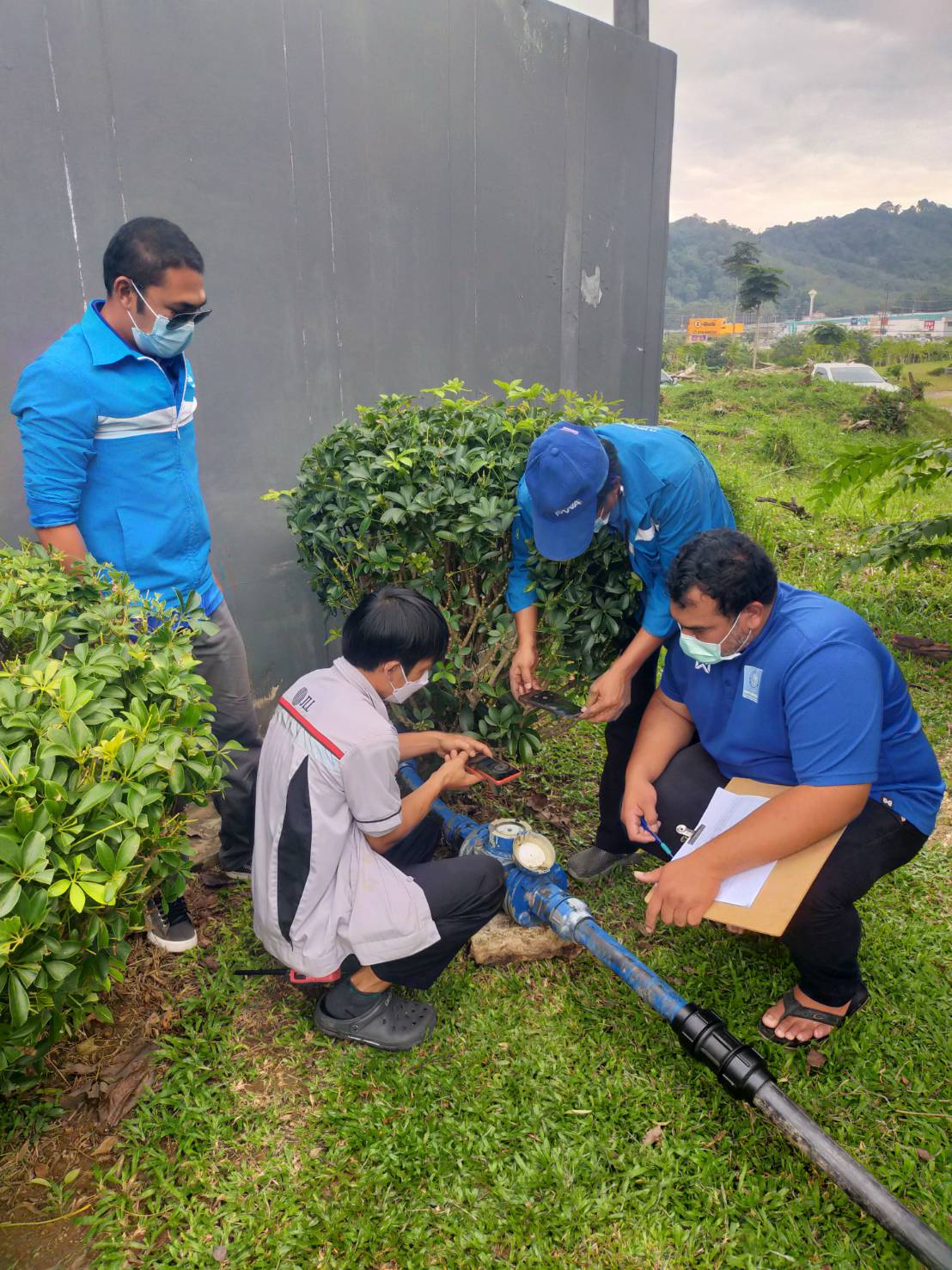กปภ.สาขาภูเก็ต ลงพื้นที่ตรวจสอบมาตรวัดน้ำของโครงการเดอะเบสคอนโด ต.วิชิต อำเภอเมืองภูเก็ต จ.ภูเก็ต