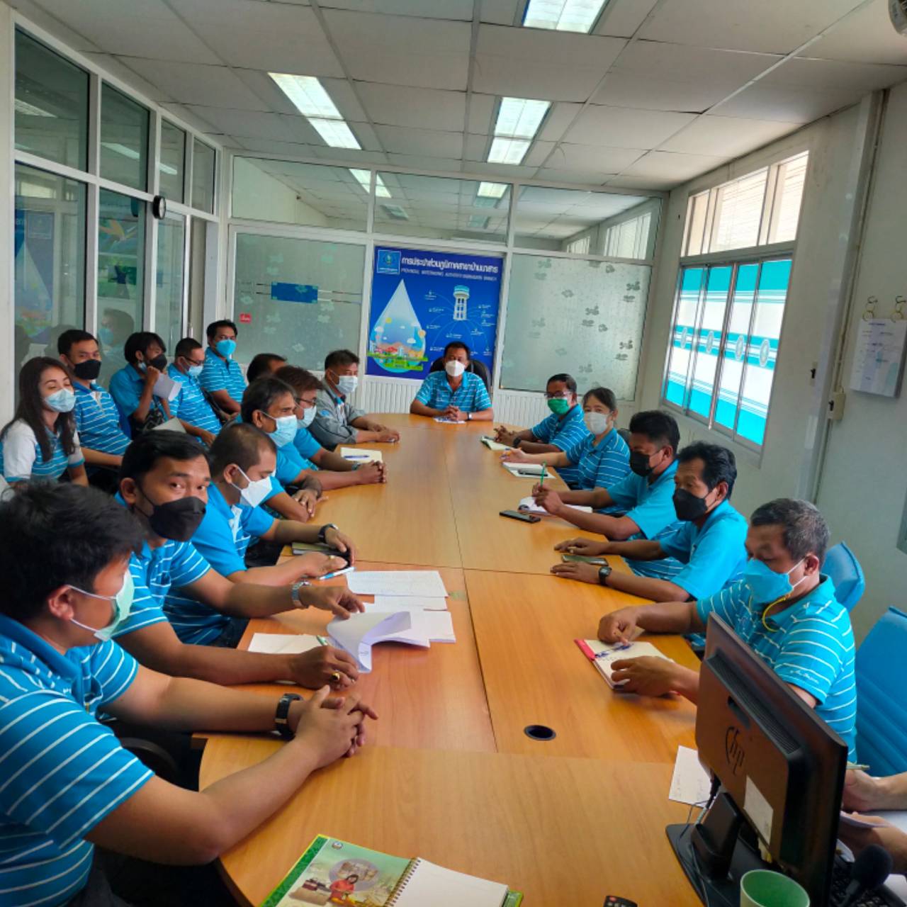 การประปาส่วนภูมิภาคสาขาบ้านนาสาร จัดกิจกรรมสนทนายามเช้า (Morning Talk) ครั้งที่ 4/2565 ประจำเดือนมกราคม 2565