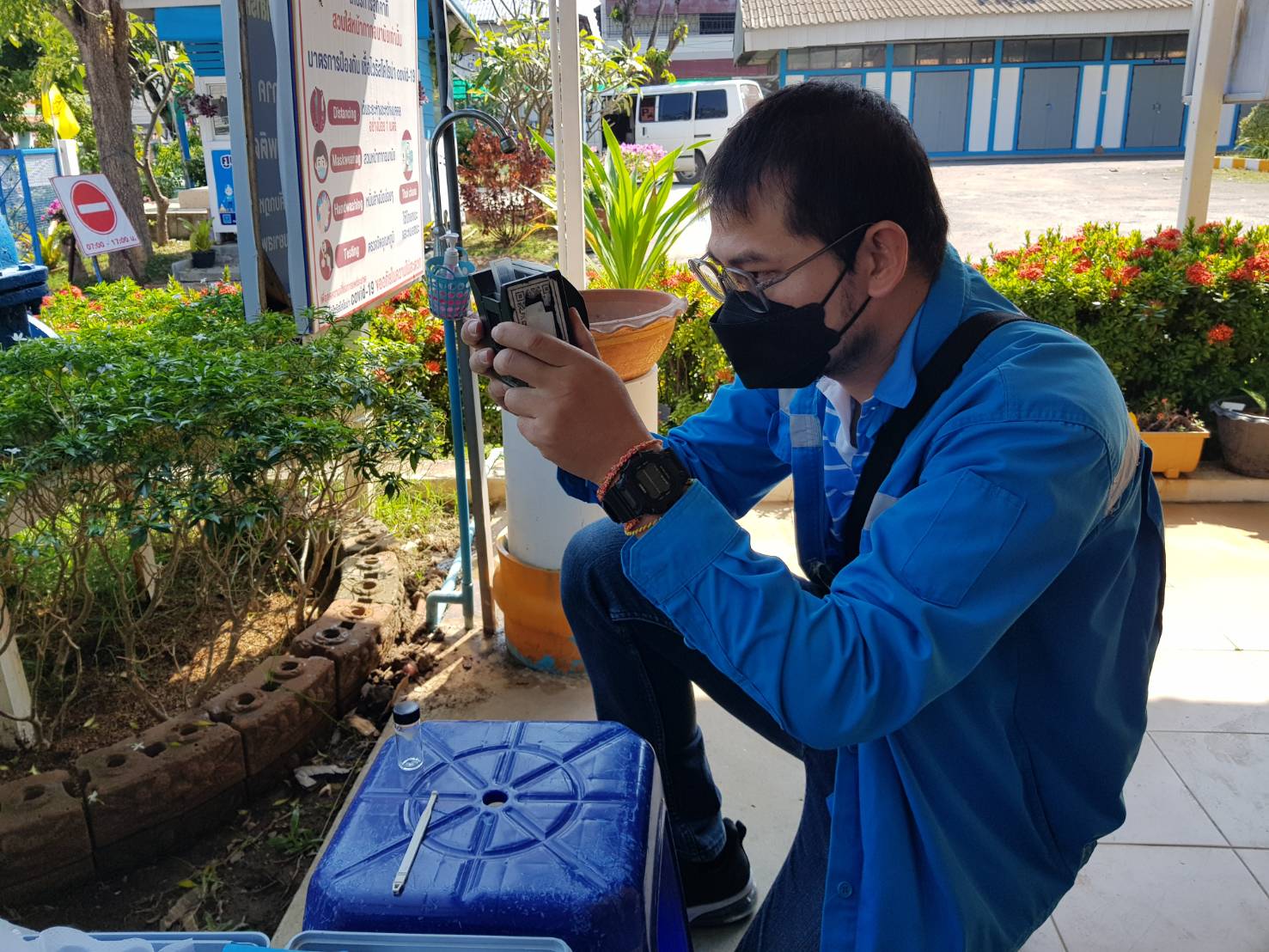 กปภ.สาขามหาสารคาม ตรวจสอบและเฝ้าระวังคุณภาพน้ำในระบบจำหน่ายตามโครงการน้ำประปาดื่มได้