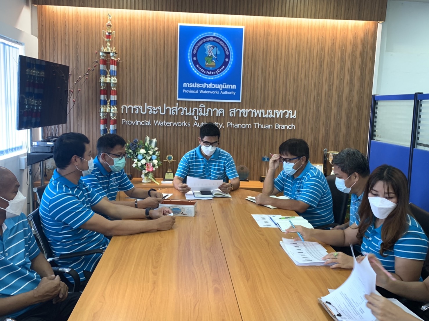 กปภ.สาขาพนมทวน จัดกิจกรรม Morning Talk ครั้งที่ 6/2565 พร้อมคัดเลือกดาวเด่นประจำไตรมาส 2