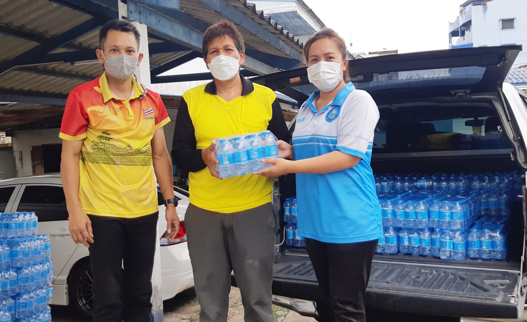 กปภ.สาขาระนอง สนับสนุนน้ำดื่ม งานพิธี เปิดห้องสมุดประชาชน เฉลิมราชกุมารี จังหวัดระนอง