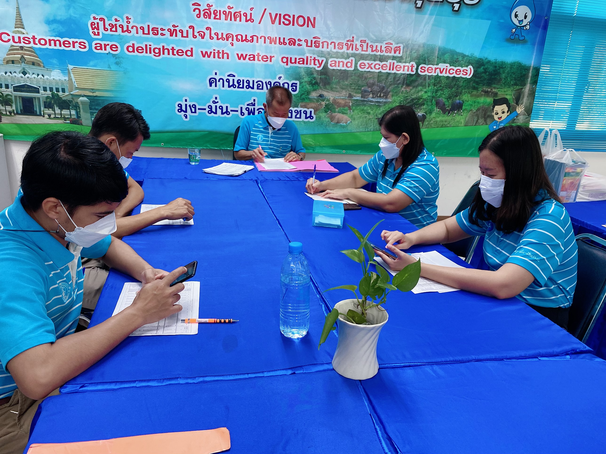กปภ.สาขากุยบุรีดำเนินโครงการสนทนายามเช้า (Morning talk) ประจำเดือนมีนาคม 2565 และการเลือกคัดเลือกดาวเด่นประจำไตรมาส 2/2565