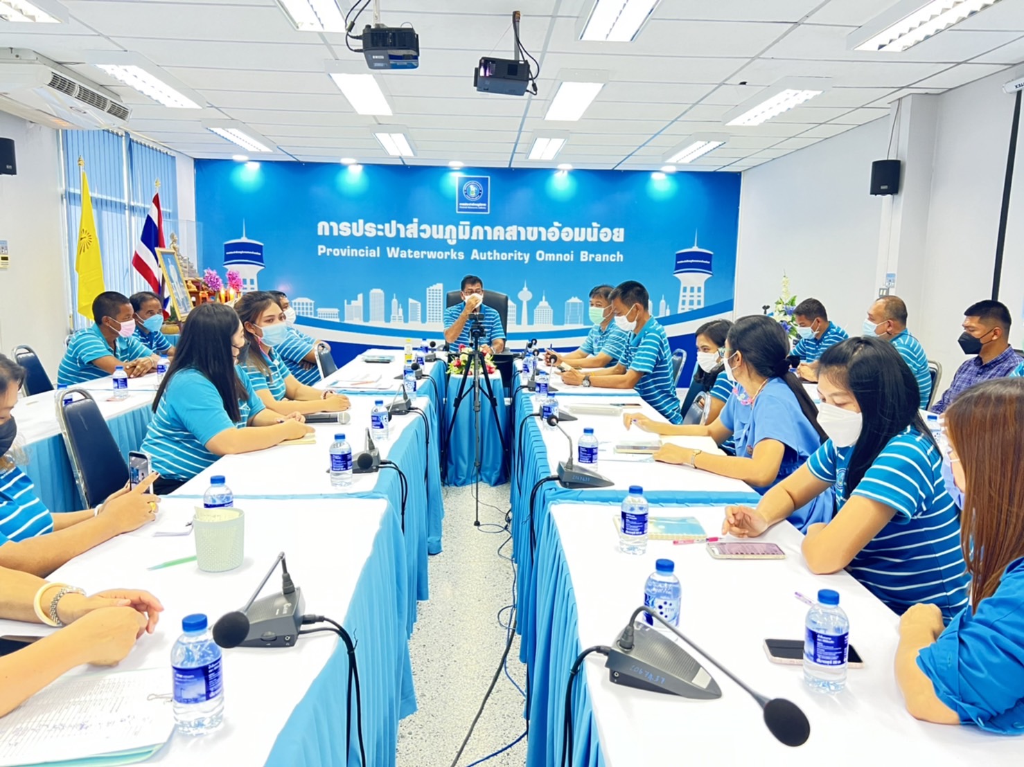 การประปาส่วนภูมิภาคสาขาอ้อมน้อย จัดกิจกรรมสนทนายามเช้า พูดคุยยามเย็น (Morning Talk) ครั้งที่ 6/2565