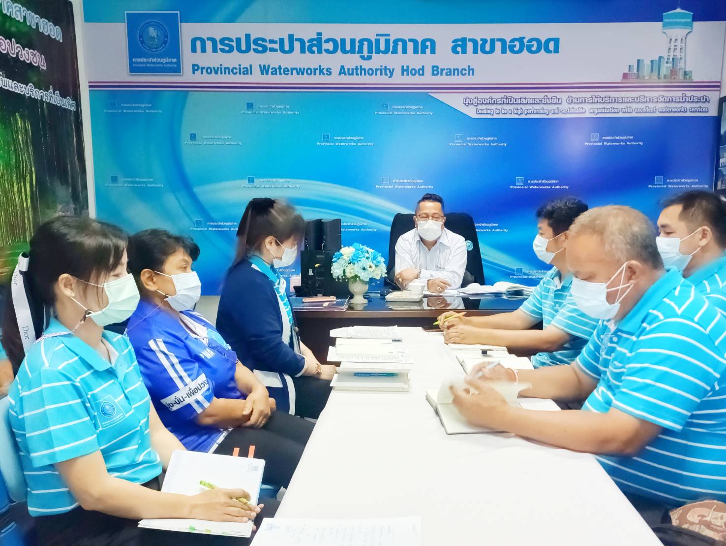 กปภ.สาขาฮอด จัดกิจกรรมสนทนายามเช้า (Morning Talk)