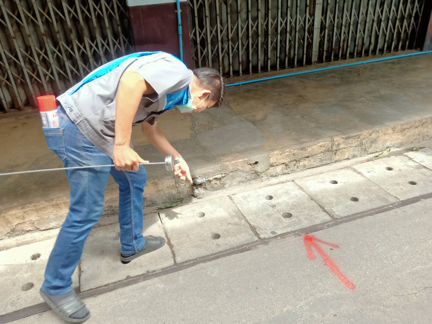 สำรวจหาท่อแตกท่อรั่วตามแผนลดน้ำสูญเสีย