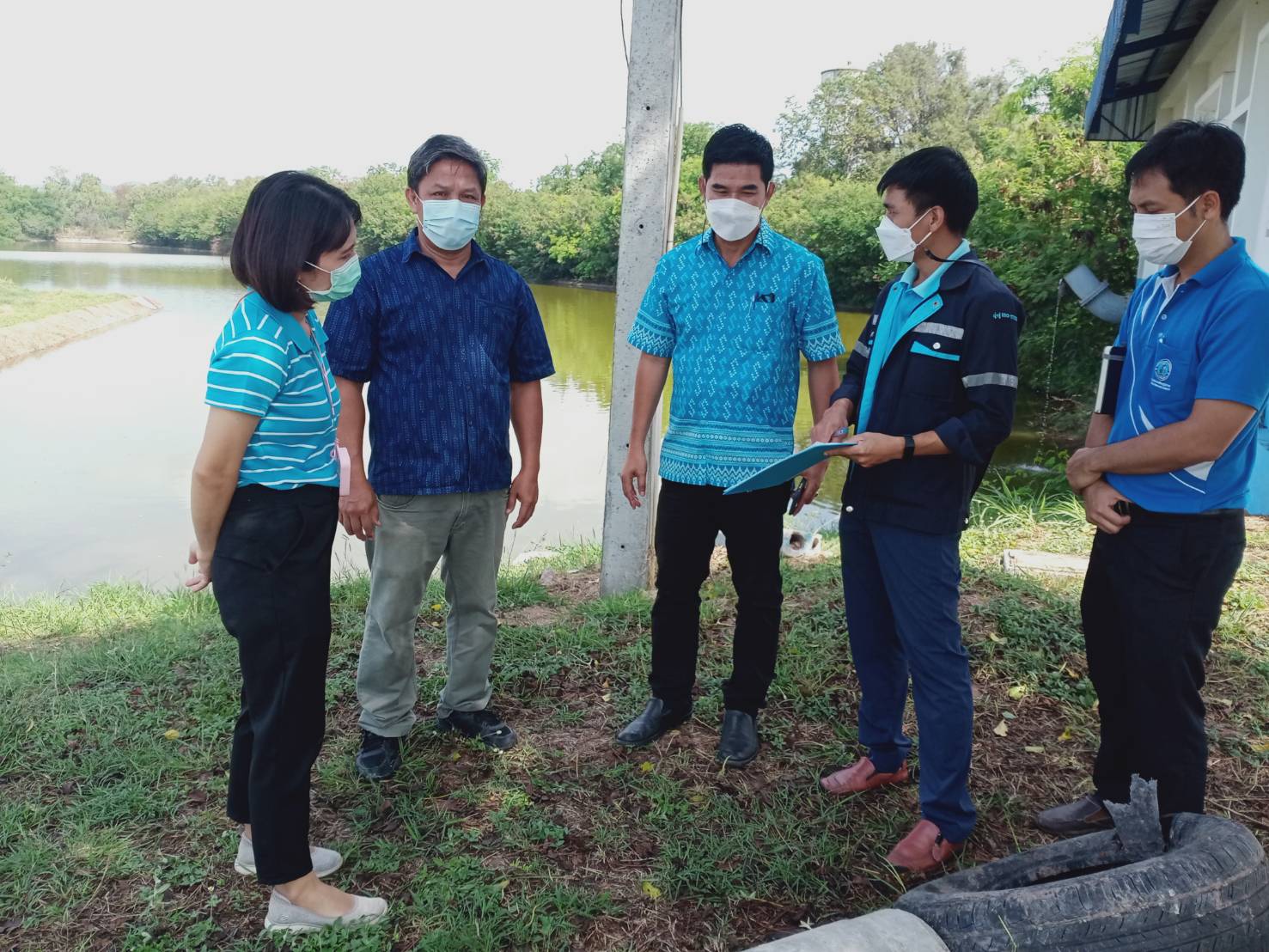 กปภ.สาขาพนมทวน ร่วมกับ งานวิเคราะห์คุณภาพน้ำ 1 กปภ.ข. 3 ร่วมตรวจวิเคราะห์คุณภาพน้ำดิบ