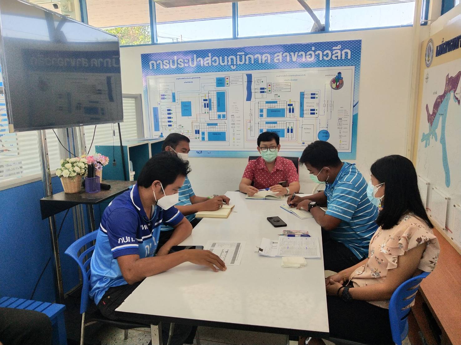 การประปาส่วนภูมิภาคสาขาอ่าวลึก ร่วมจัดกิจกรรมสนทนายามเช้า (Morning Talk) ครั้งที่ 7/2565