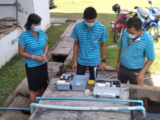 การประปาส่วนภูมิภาคสาขาคลองท่อม เข้าตรวจสอบคุณภาพน้ำ ณ กองพันทหารราบที่ 1 กรมทหารราบที่ 15 ตำบลคลองท่อมใต้ อำเภอคลองท่อม จังหวัดกระบี่