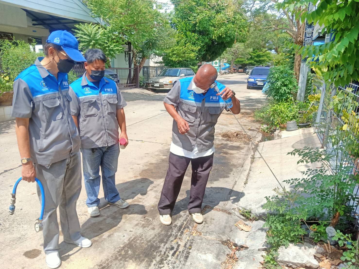 สำรวจหาท่อแตกท่อรั่วตามแผนลดน้ำสูญเสีย