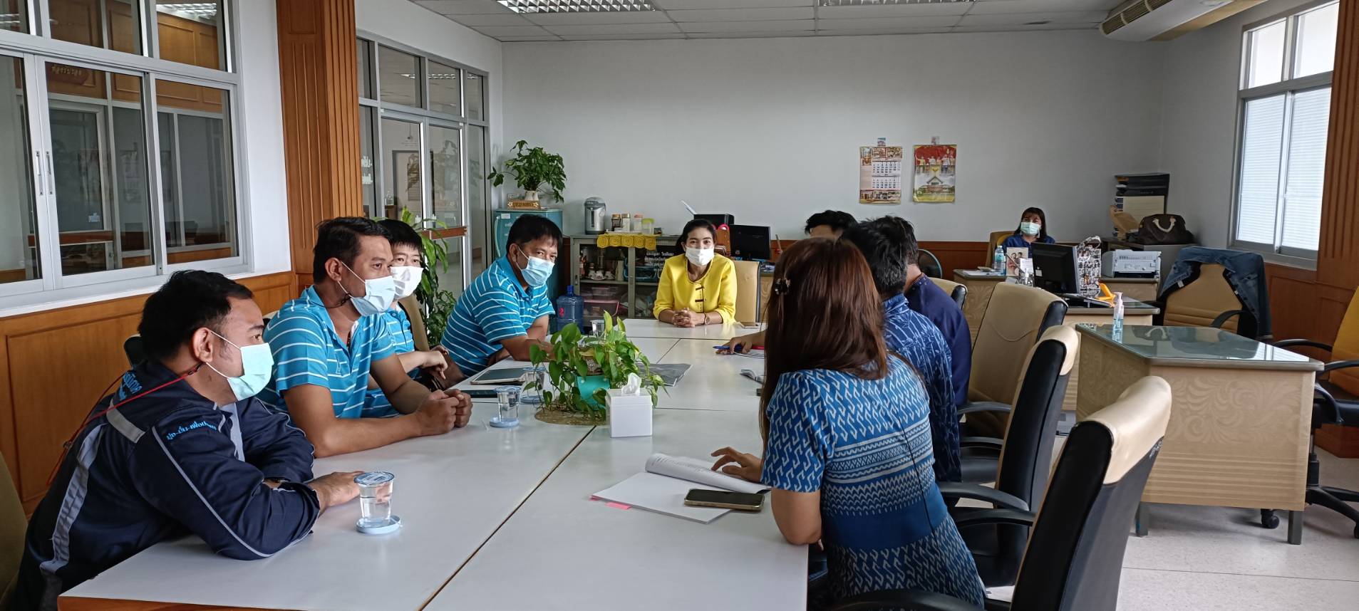 ประชุม วางท่อขยายเขตจำหน่ายน้ำ ในเขตเทศบาลตำบลตลาดเขต