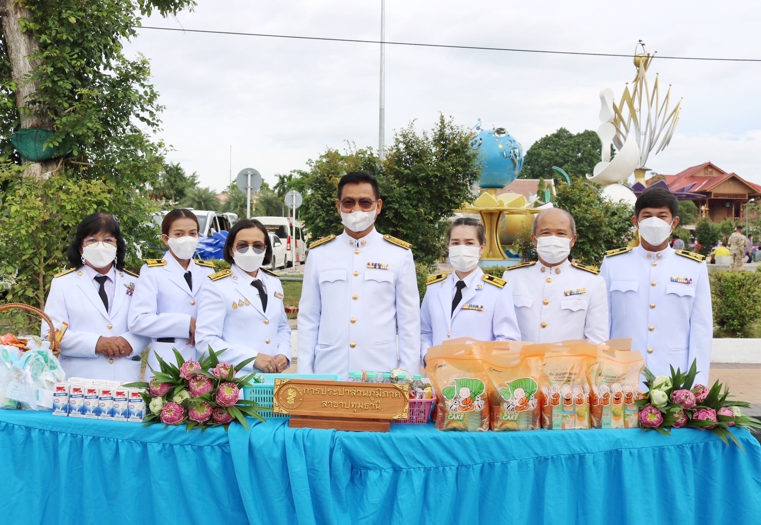 กปภ.สาขาปทุมธานี ร่วมพิธีทำบุญตักบาตรถวายเป็นพระราชกุศล ในกิจกรรมเฉลิมพระเกียรติสมเด็จพระนางเจ้าฯ พระบรมราชินี เนื่องในโอกาสวันเฉลิมพระชนมพรรษา 3 มิถุนายน 2565