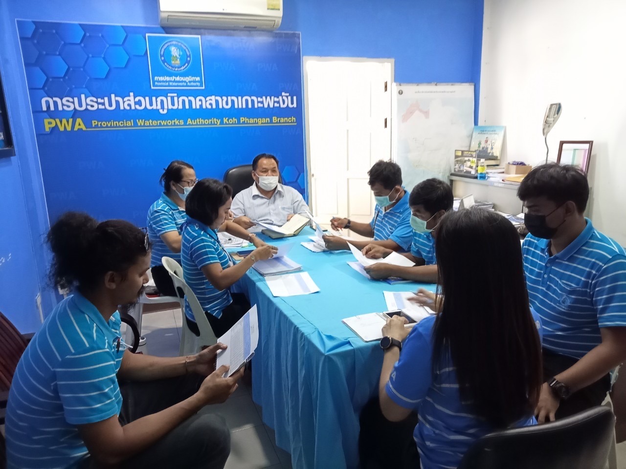 กปภ.สาขาเกาะพะงัน จัดกิจกรรม สนทนายามเช้า (Morning Talk) ครั้งที่ 9/2565 ประจำเดือน มิถุนายน 2565