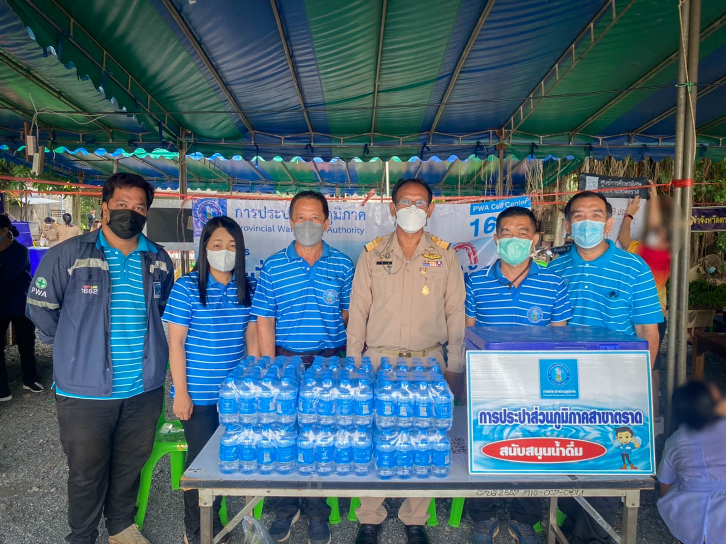 กปภ.สาขาตราดเข้าร่วมโครงการบำบัดทุกข์ บำรุงสุข สร้างรอยยิ้มให้ประชาชน ณ ศาลาการเปรียญวัดเกาะลอย บ้านเกาะลอย หมู่ที่ 3 ตำบลสะตอ อำเภอเขาสมิง จังหวัดตราด