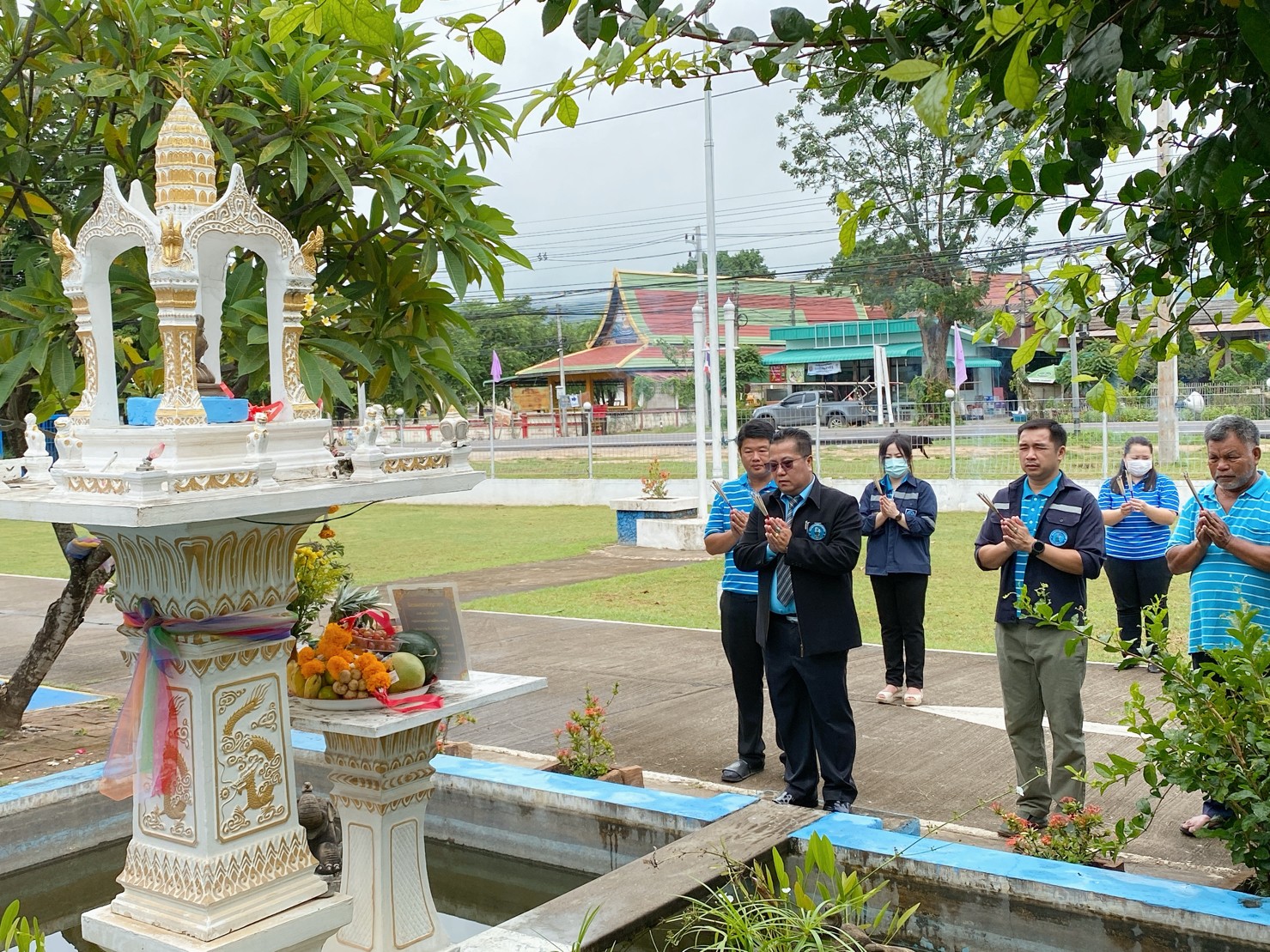 การประปาส่วนภูมิภาคสาขาฮอด ไหว้เจ้าที่ตามประเพณี เดือน ๙
