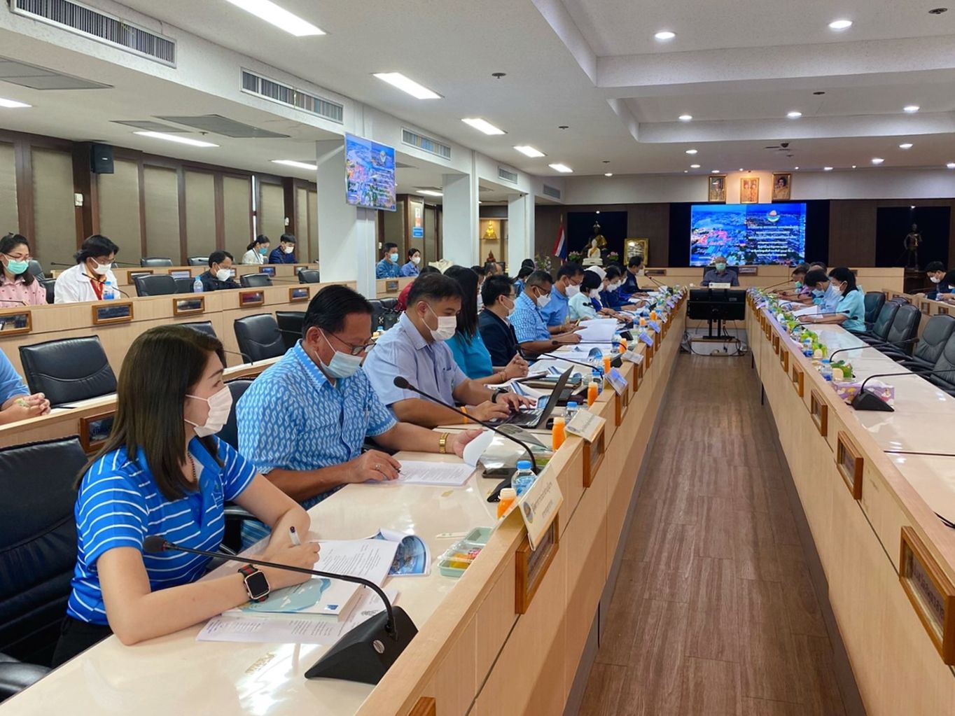 กปภ.สาขาสมุทรสาคร ประชุม ติดตามตรวจสอบและประเมินผลภารกิจกระทรวงมหาดไทย