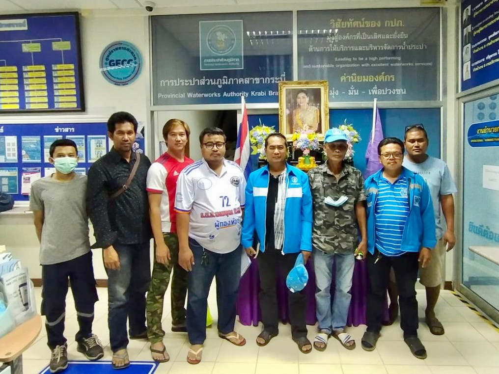 การประปาส่วนภูมิภาคสาขากระบี่ ดำเนินงานตามแผนบริหารจัดการน้ำสูญเสีย ลงพื้นที่ ทำ Step Test ค้นหาท่อแตกรั่ว ลดการเกิดน้ำสูญเสีย