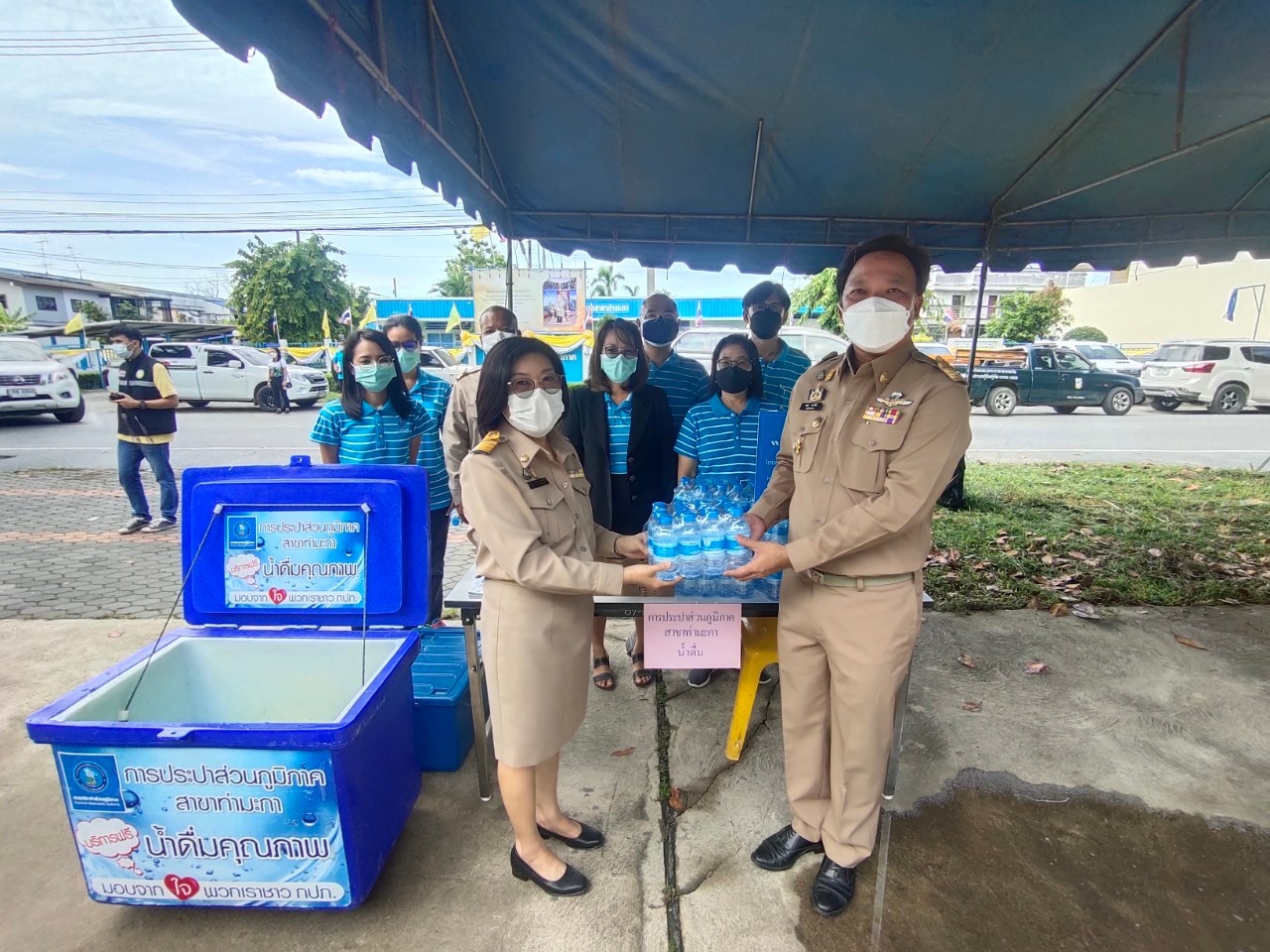 กปภ.สาขาท่ามะกา ร่วมออกหน่วยบริการโครงการจังหวัดเคลื่อนที่ "บำบัดทุกข์ บำรุงสุข สร้างรอยยิ้มให้ประชาชน" ครั้งที่ 12 ประจำปีงบประมาณ 2565 วันอังคาร ที่ 5 กรกฎาคม 2565