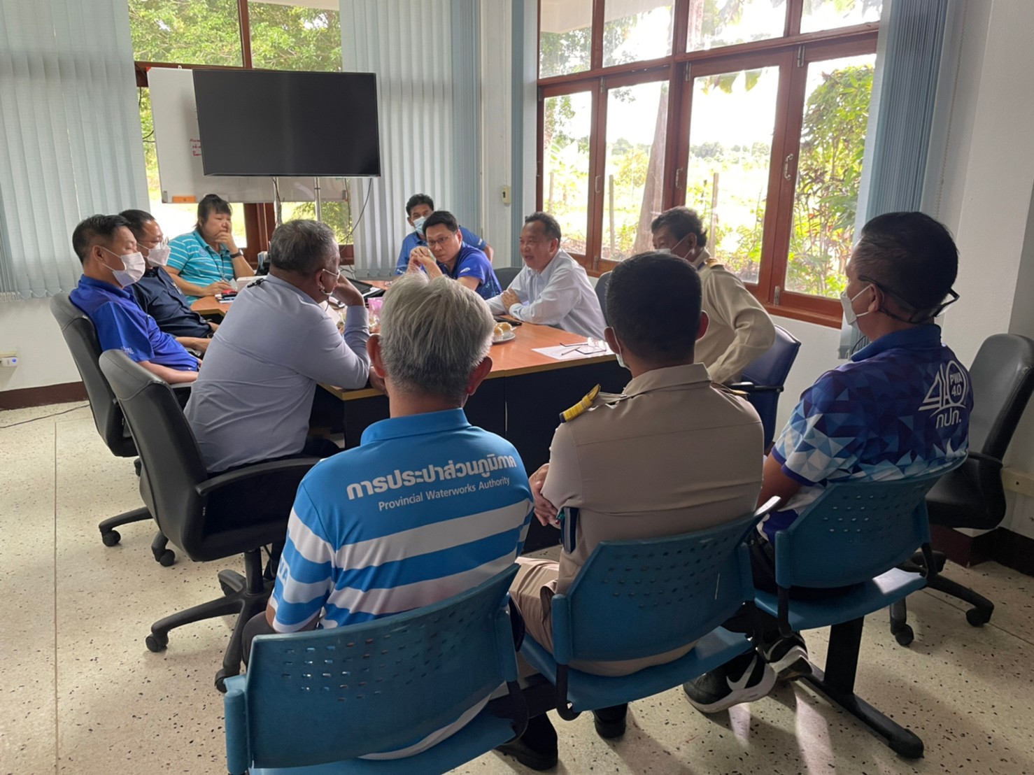 กองระบบจำหน่าย กปภ.เขต 1 ร่วมกับ กปภ.สาขาขลุง กปภ.สาขาจันทบุรี และกปภ.สาขาตราด ประชุมหารือการบริหารจัดการน้ำประปา