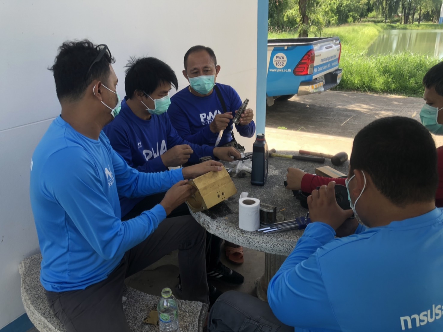 กปภ.สาขาอู่ทอง ฝึกอบรมเชิงปฏิบัติการ (OJT) การซ่อมแซมและบำรุงรักษา หัวขับประตูน้ำแบบนิวเมตริกส์