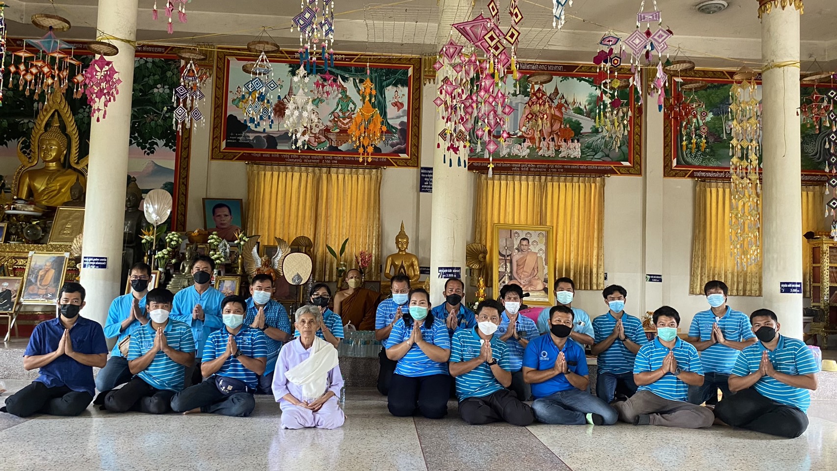 กปภ.สาขามหาสารคาม ร่วมสืบสานประเพณีอันดีงามสำหรับพุทธศาสนิกชน ถวายเทียนพรรษา ประจำปี 2565