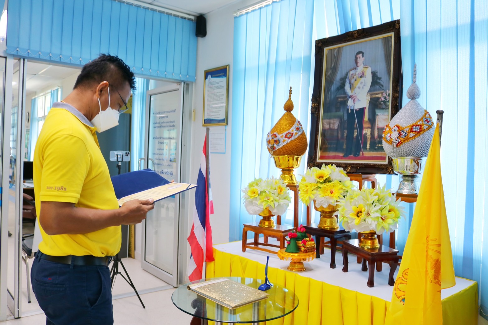 กปภ.สาขาปทุมธานี จัดพิธีถวายสัตย์ปฏิญาณเพื่อเป็นข้าราชการที่ดีและพลังของแผ่นดินประจำปี 2565