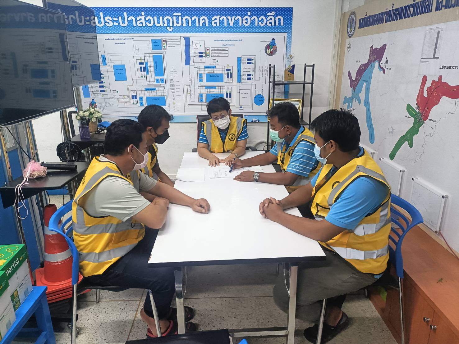 กปภ.สาขาอ่าวลึก ลงพื้นที่ทำ Step Test ออกสำรวจค้นหาท่อแตก รั่ว