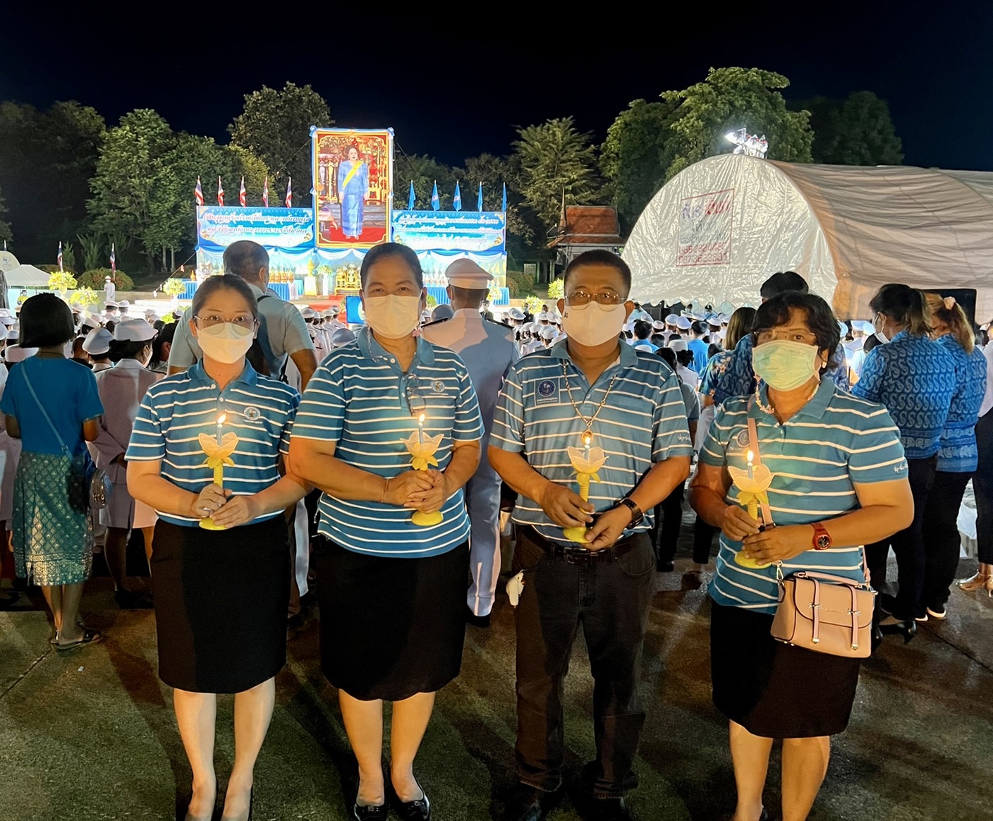 จังหวัดกำแพงเพชร จัดพิธีถวายเครื่องราชสักการะ วางพานพุ่มและพิธีจุดเทียนถวายพระพรชัยมงคล สมเด็จพระนางเจ้าสิริกิติ์ พระบรมราชินีนาถ พระบรมราชชนนีพันปีหลวง