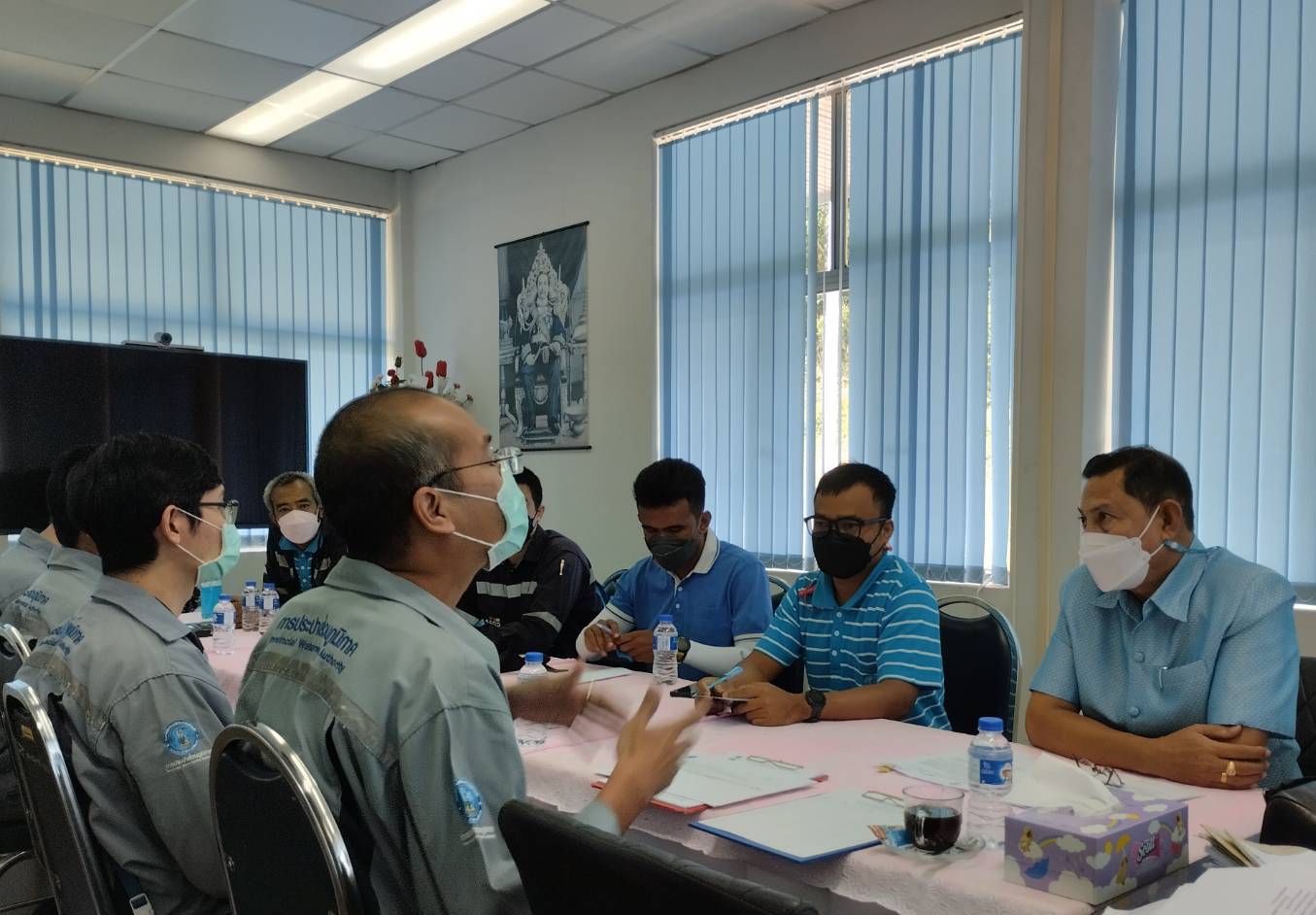 กปภ.สาขาภูเก็ต ร่วมประชุมเปิดการตรวจสอบ ตามแผนการตรวจสอบฝ่ายตรวจสอบหน่วยงานส่วนภูมิภาค กองตรวจสอบภูมิภาค 5 เพื่อชี้แจงรายละเอียดการตรวจสอบ กระบวนการบริหารสัญญา (การบริหารโครงการลดน้ำสูญเสีย)