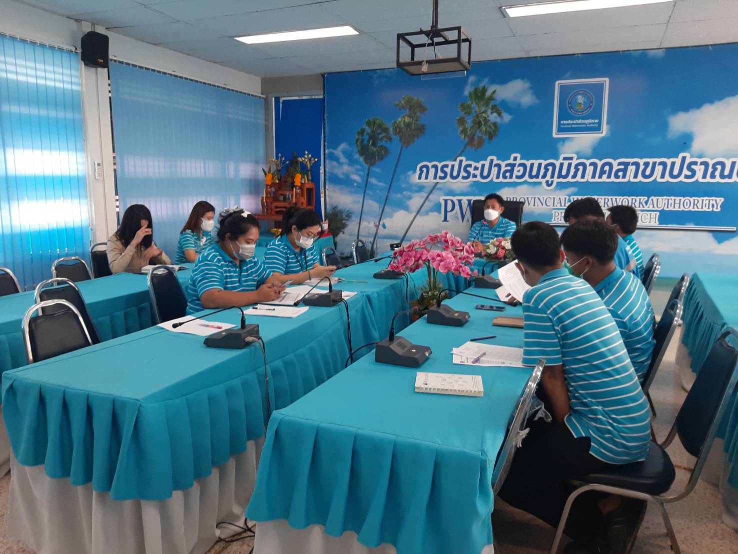 กปภ.สาขาปราณบุรี จัดกิจกรรมMorning Talk ประจำเดือนสิงหาคม 2565 ตามแผนกิจกรรมสร้างระบบและส่งเสริมความผูกพัน ตามยุทธศาสตร์ ประจำปีงบประมาณ 2565