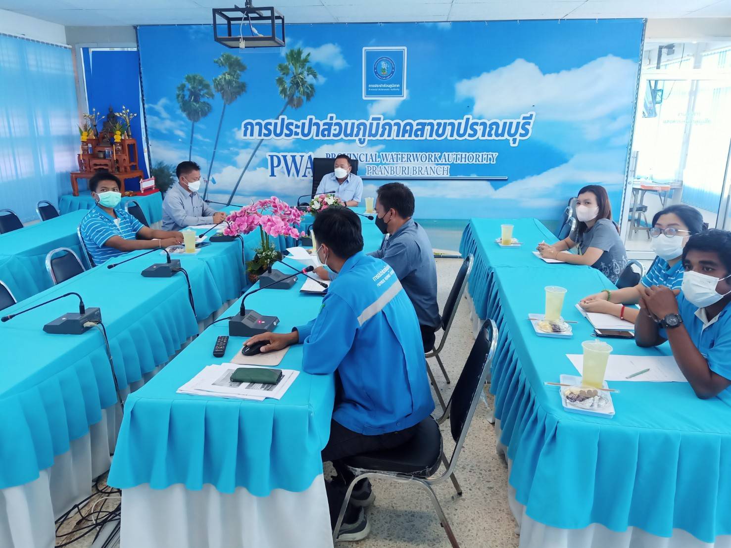 การประปาส่วนภูมิภาคสาขาปราณบุรี ขอต้อนรับ ท่านรองผู้ว่าการ(ปฏิบัติการ 4) นายหลักชัย พัฒนเจริญ ที่เข้าตรวจเยี่ยม ณ กปภ.สาขาปราณบุรี
