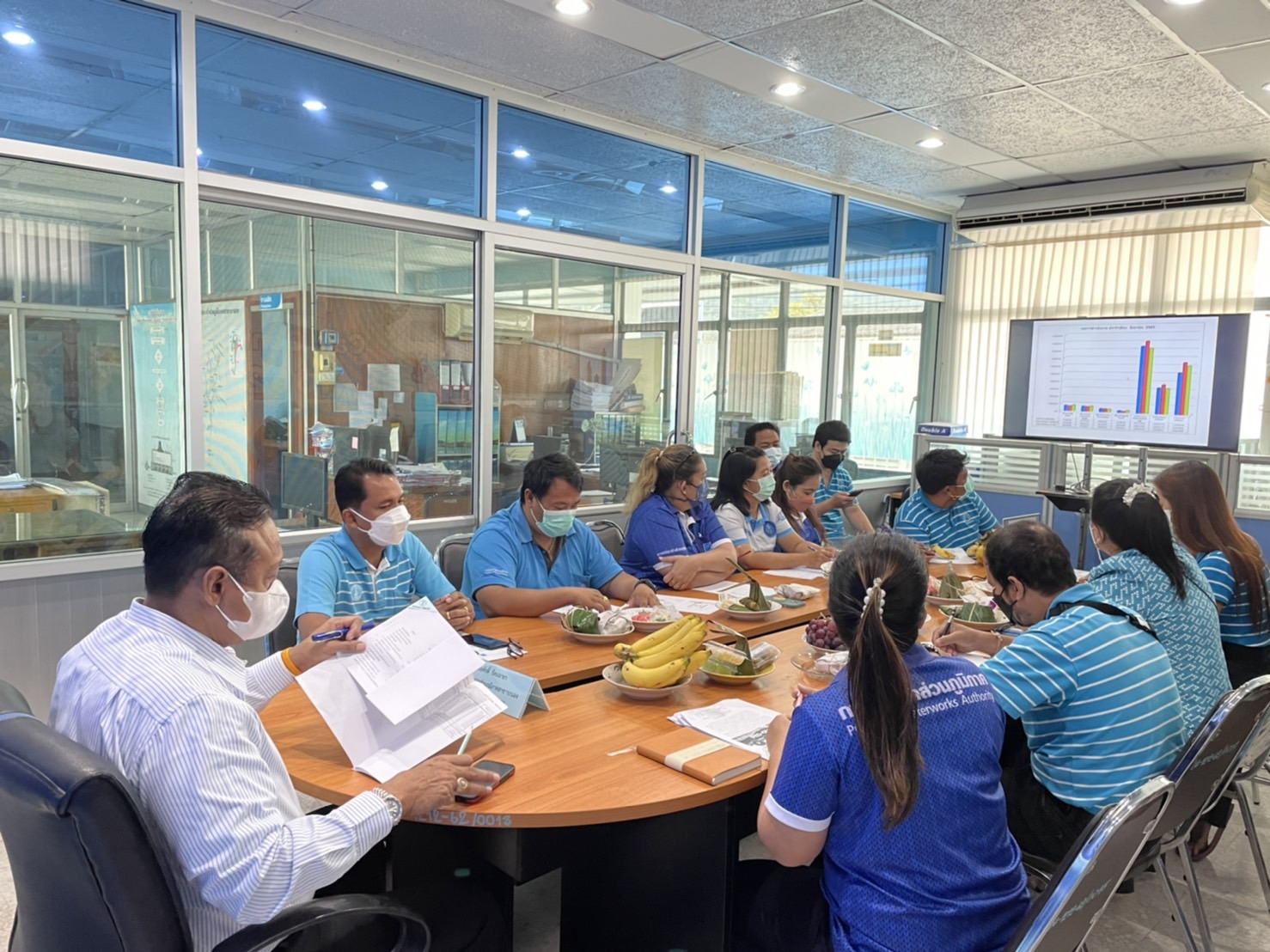 กปภ.สาขาระนอง จัดกิจกรรมสนทนายามเช้า (Morning Talk) ประจำเดือนกันยายน 2565