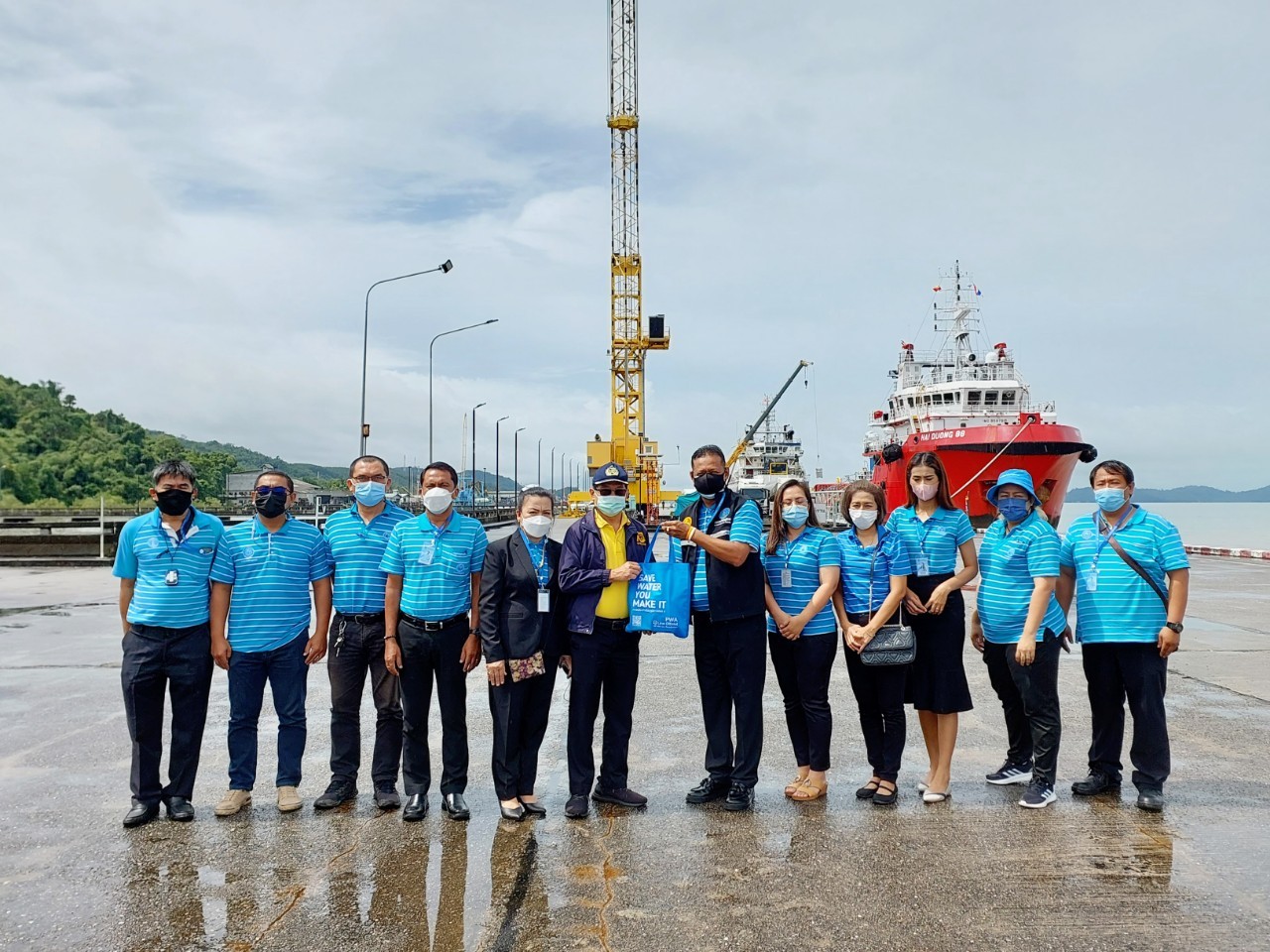 กปภ.สาขาระนอง ศึกษาดูงานระบบปฏิบัติการท่าเรือระนอง