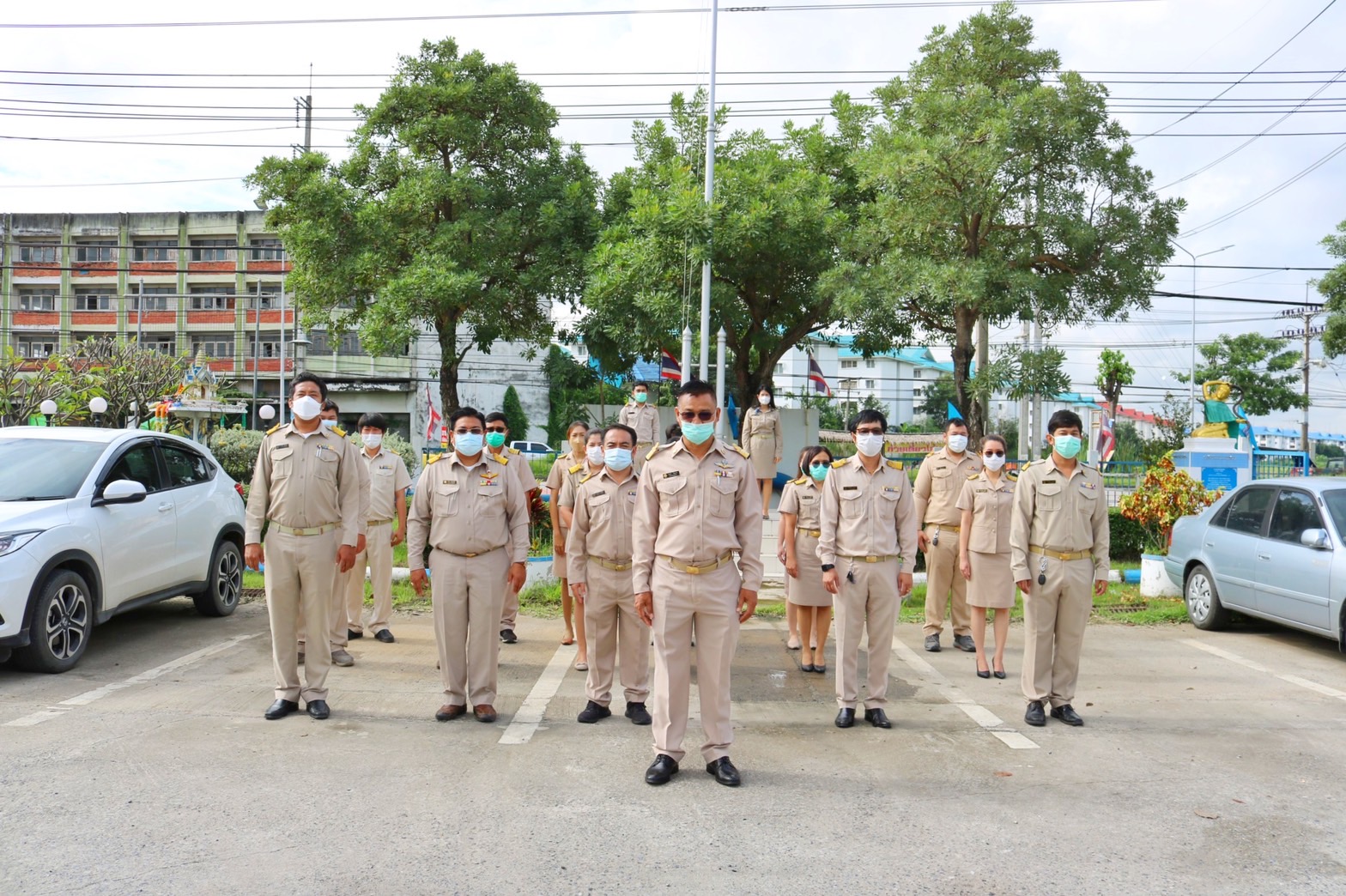 กปภ.สาขาปทุมธานี จัดกิจกรรมเคารพธงชาติและร้องเพลงชาติไทย เนื่องในวันพระราชทานธงชาติไทย