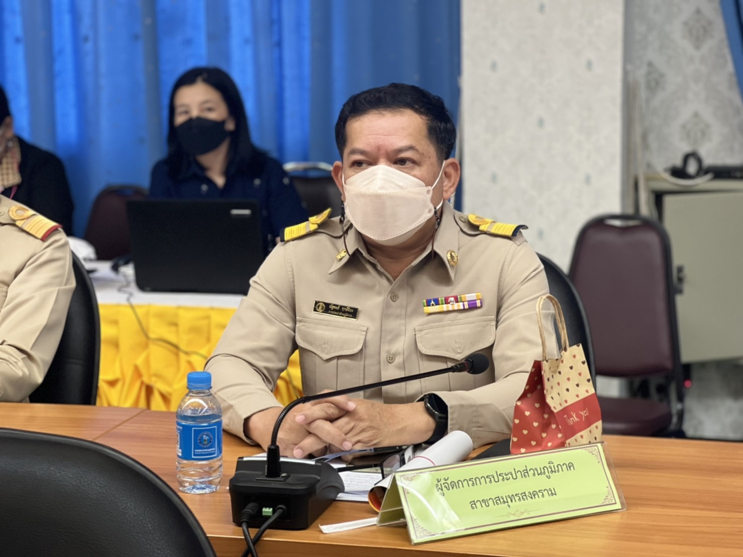 กปภ.สาขาสมุทรสงคราม ร่วมประชุมคณะกรมการจังหวัดและหัวหน้าส่วนราชการจังหวัดสมุทรสงคราม ประจำเดือน กันยายน 2565