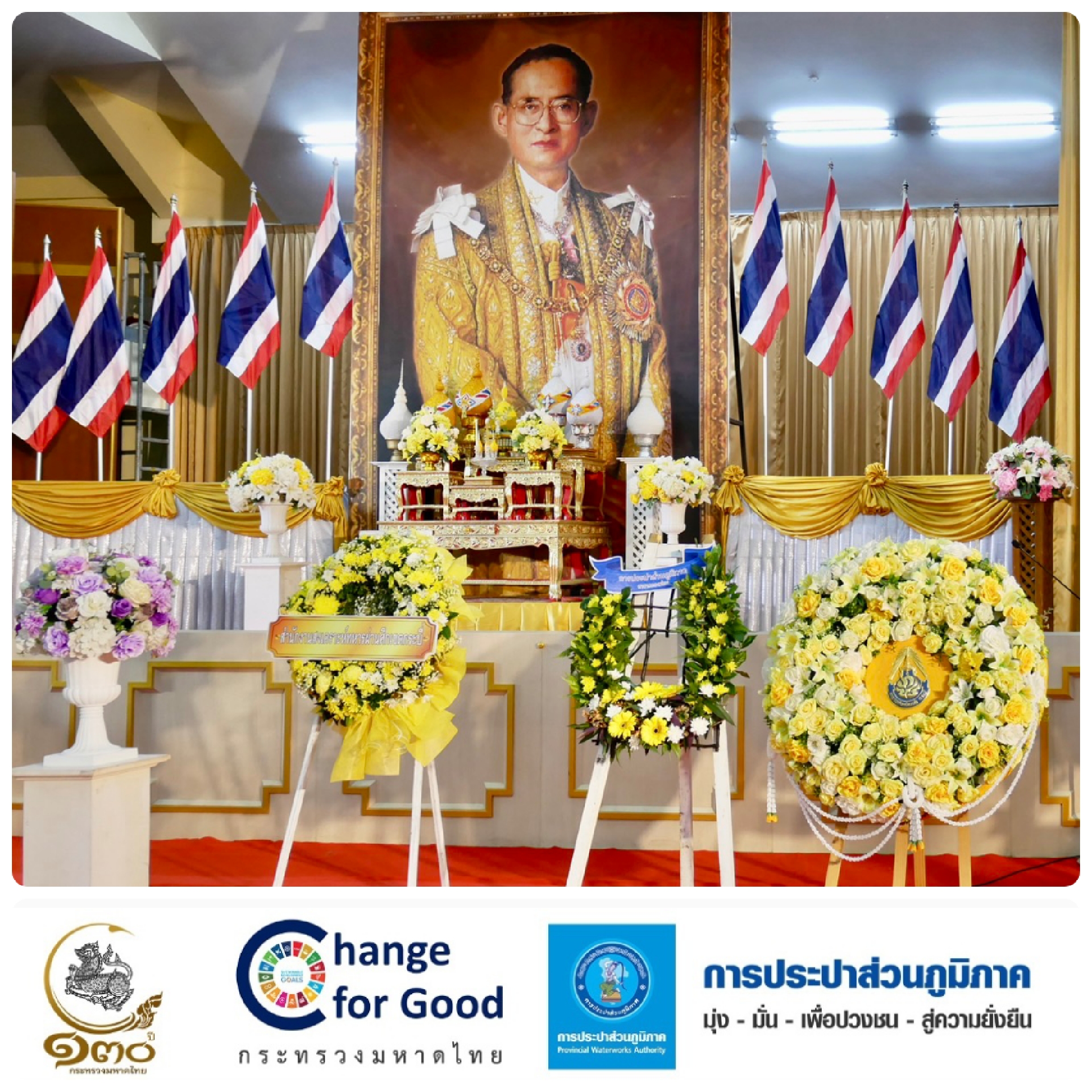 กปภ.สาขาคลองท่อมเข้าร่วมกิจกรรมน้อมรำลึกเนื่องในวันคล้ายวันสวรรคต พระบาทสมเด็จพระบรมชนกาธิเบศร มหาภูมิพลอดุลยเดชมหาราช บรมนาถบพิตร โดยได้เข้าร่วมพิธีวางพวงมาลา ณ โรงเรียนกาญจนาภิเษกวิทยาลัย กระบี่