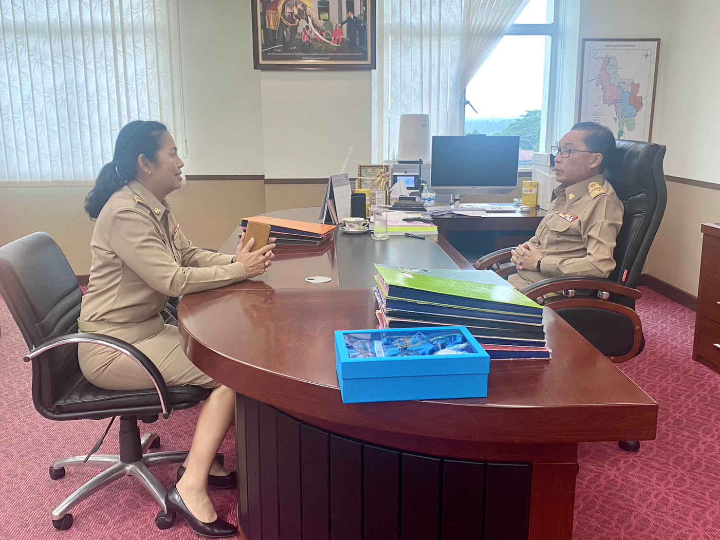 ผู้จัดการการประปาส่วนภูมิภาคสาขากระบี่ เข้าพบผู้ว่าราชการจังหวัดกระบี่ รายงานการดำเนินงานในส่วนที่เกี่ยวข้อง ในภารกิจของ กปภ.สาขาร่วมกับส่วนงานราชการในจังหวัดกระบี่