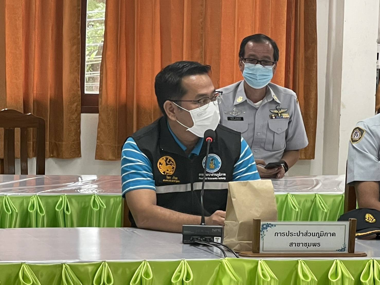การประปาส่วนภูมิภาคสาขาชุมพรร่วมพิธีตรวจสภาพความพร้อมศูนย์บรรเทาสาธารณภัย มณฑลทหารบกที่ 44 ประจำปี 2566