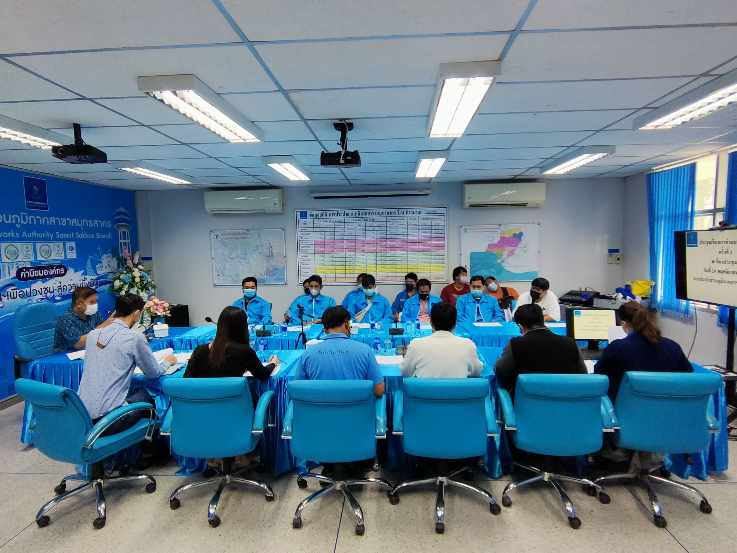 กปภ.สาขาสมุทรสาครประชุมเรื่องการอ่านมาตร ครั้งที่ 2/2565