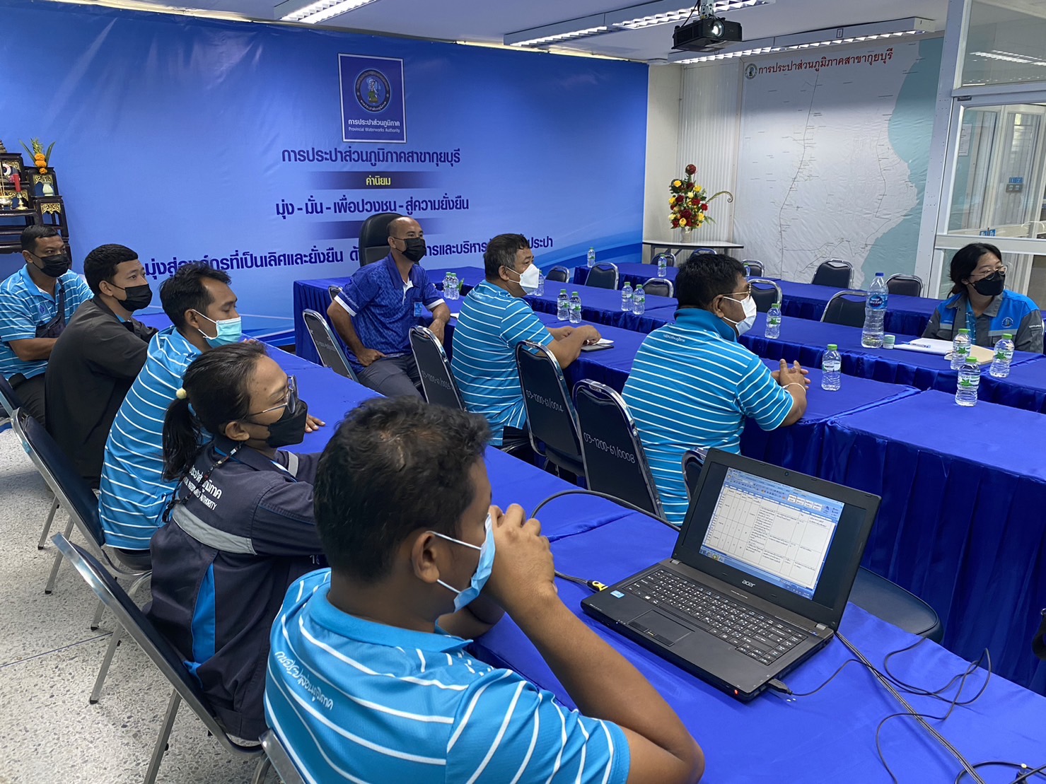 กปภ.สาขากุยบุรีดำเนินการซักซ้อมความเสี่ยงระบบผลิตตามแผนงาน OJT